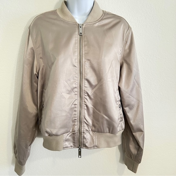 48. Satin Bomber Jacket by Hudson Size Large - Picture 1 of 12